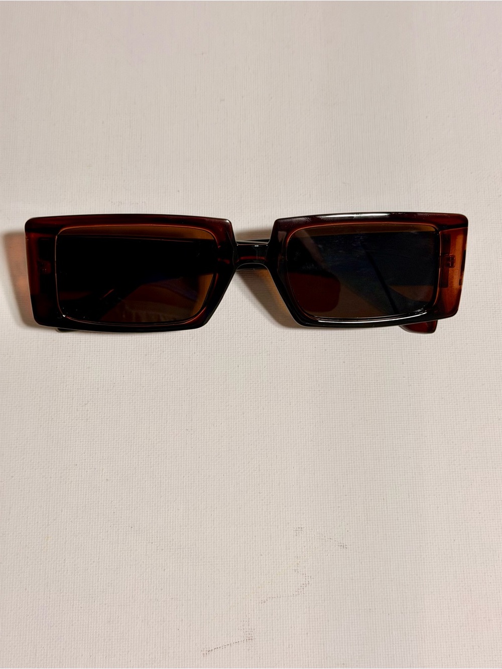 Brown Rectangular Sunglasses